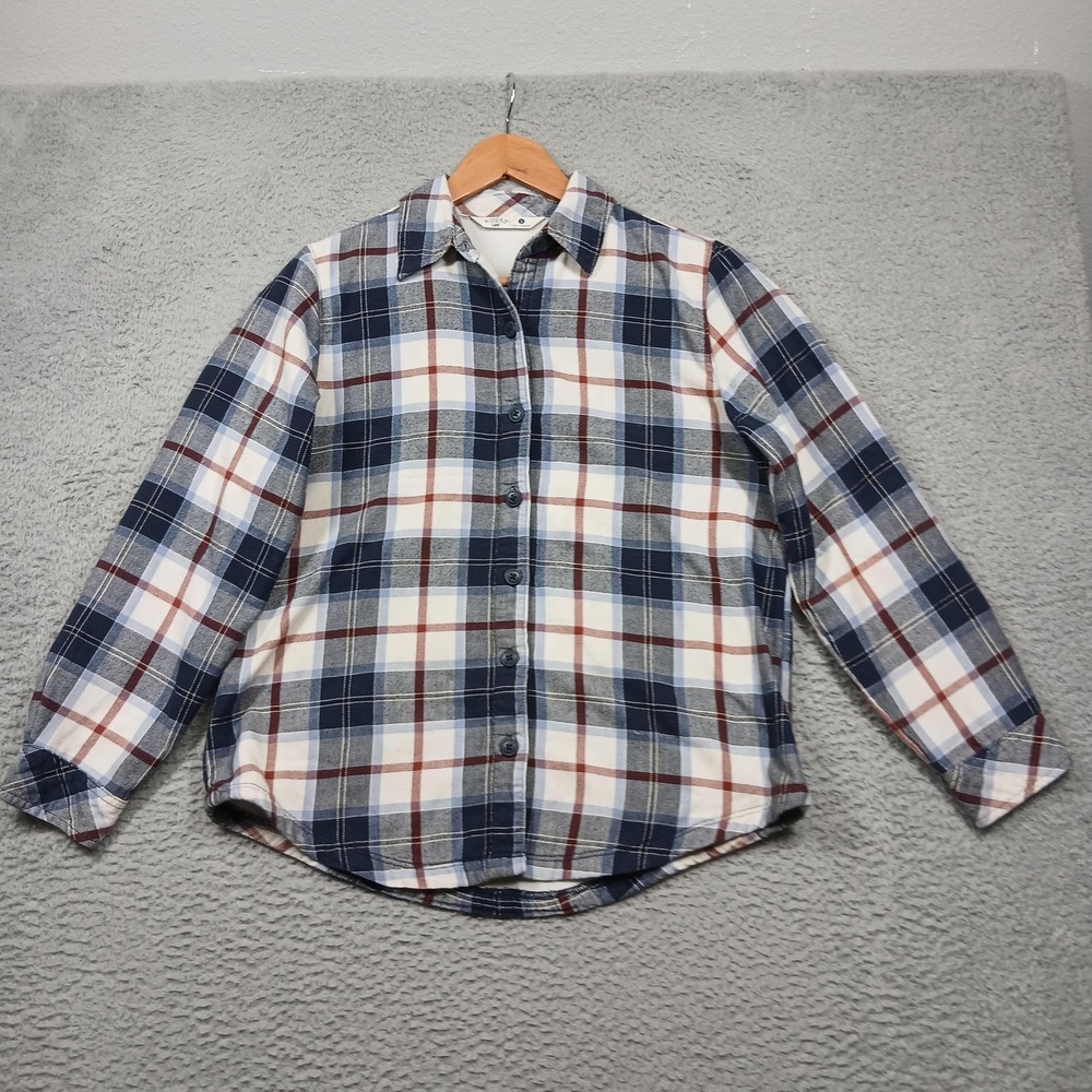 Riders by Lee Shirt Jacket Mens Small‎ Blue Plaid Sherpa Lined Flannel Warm